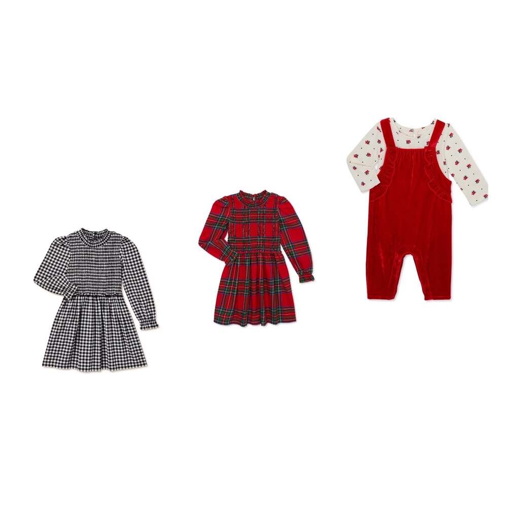 3 Outfits 2 New Girls Dresses And A 2 Piece Outfit winter 12 months